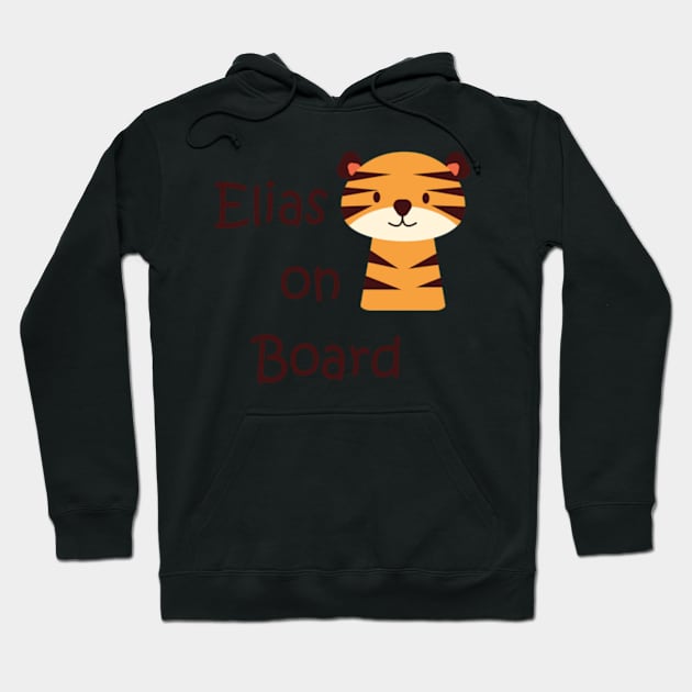 Elias on board baby sticker Hoodie by IDesign23